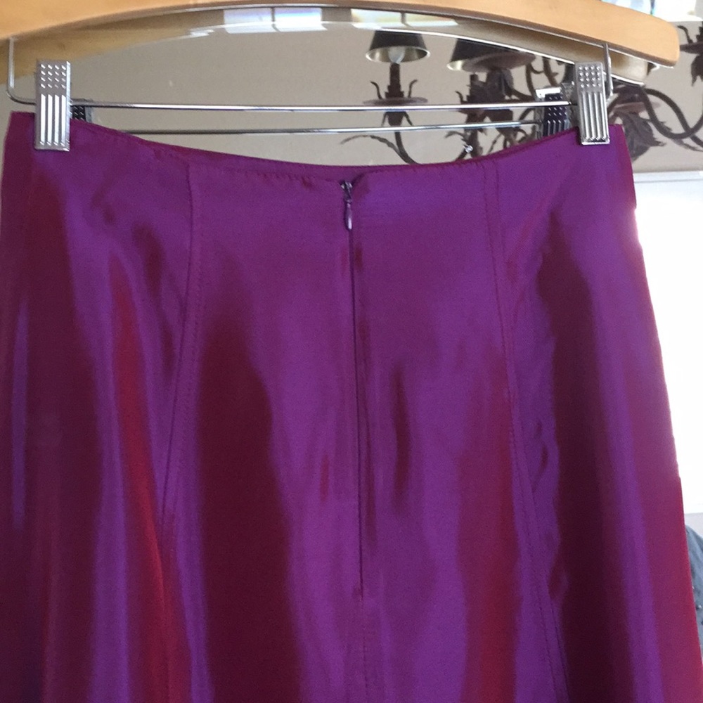 Cache A-Line Maxi Skirt. Iridescent Fuchsia.Sz 6 - image 2